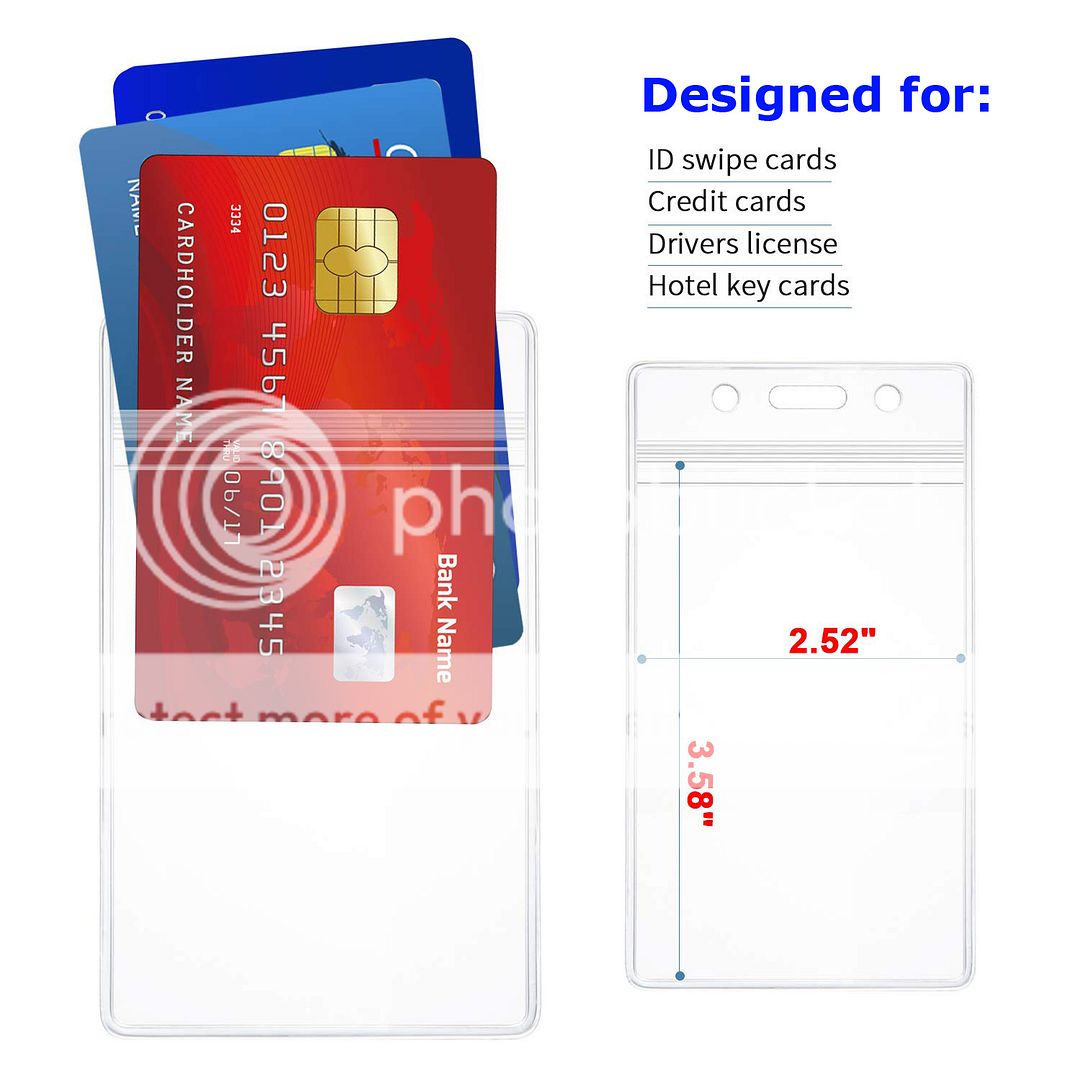 20 x New Lanyard ID Badge Business Card Key Holder Ring Case Pocket